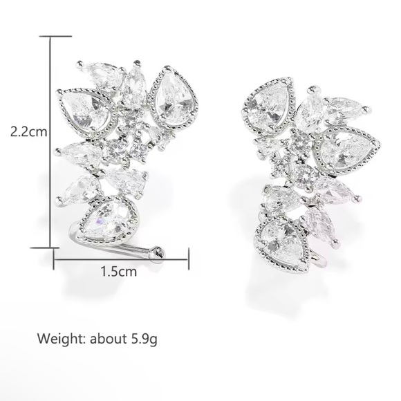 Luxury Crystal Stud Earrings - Picture 3 of 4